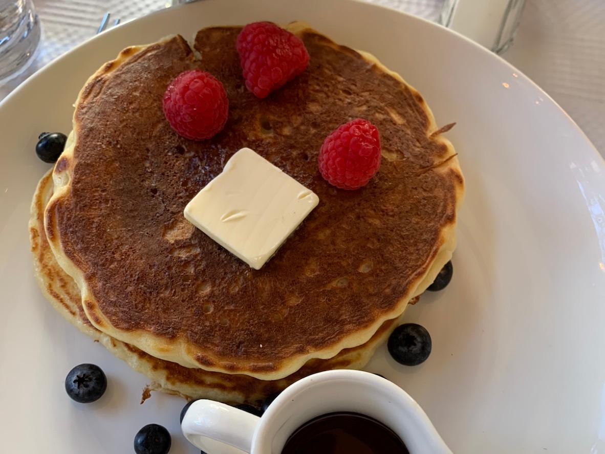 A stack of buttermilk pancakes