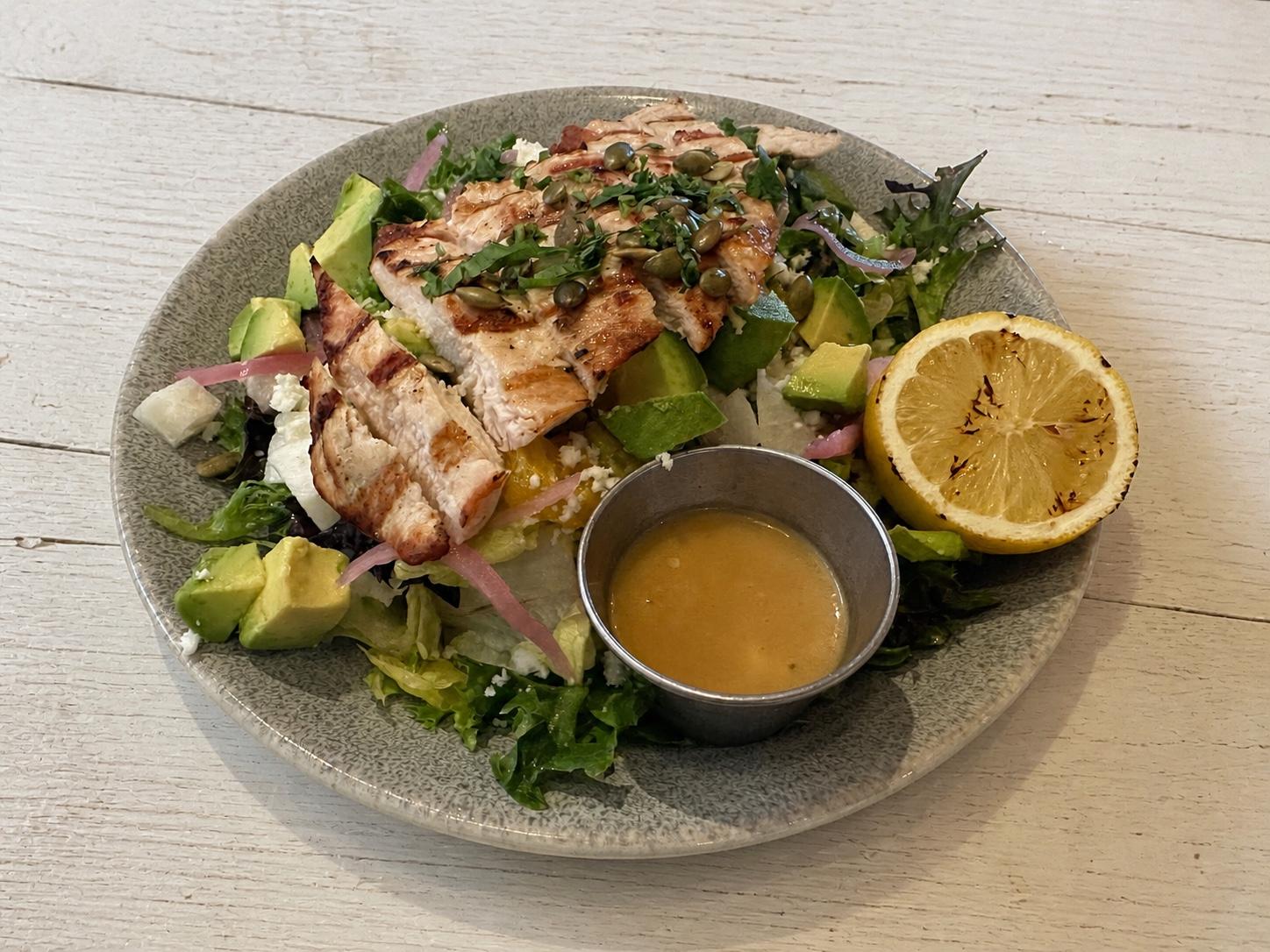 Citrus pepita chicken salad