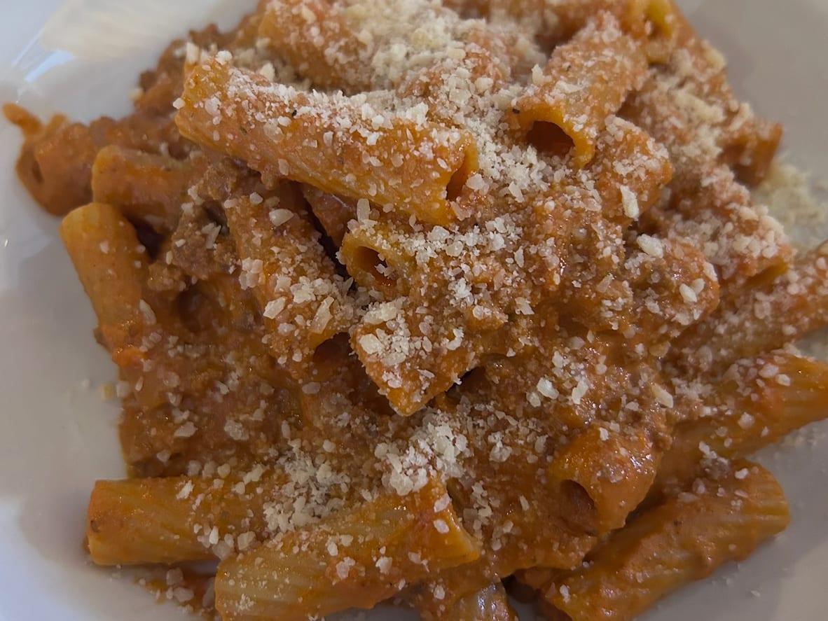 Rigatoni Bolognese from a saved recipe